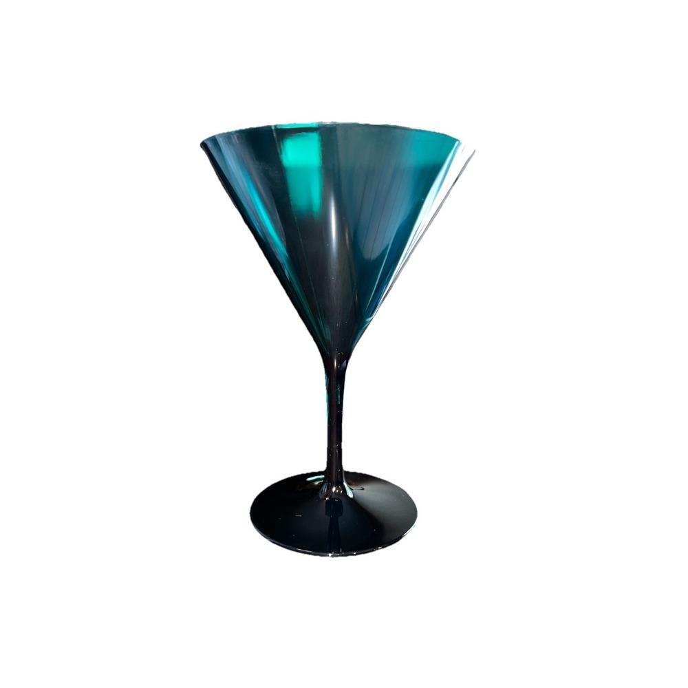 Liacere Plastic Martini Glasses Teal NIB Unbreakable Reusable Dishwasher Safe